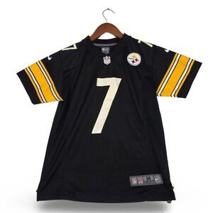 Ben Roethlisberger 7 Pittsburgh Steelers Nike On Field Jersey Youth Medium Black